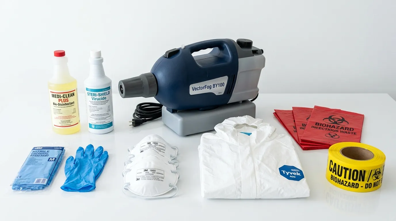 Professional biohazard remediation crew working in Kaimuki